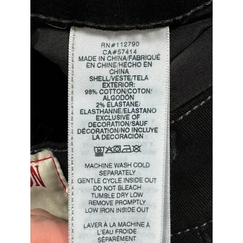 True Religion Mens Ricky Flap Pocket Relaxed Straight Black Jeans 32 Meas: 32x30
